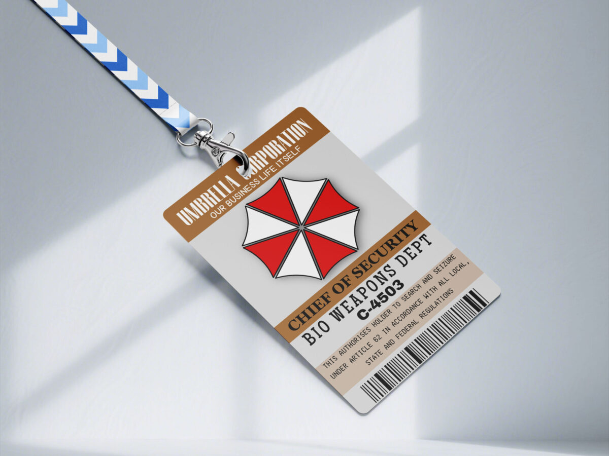 Umbrella Corporation ID Badge, Custom ID Badge, Custom ID Card, Id Card Template, Employee Badge, Canva Template, Umbrella Corporation, Digital Badge, Office Badge