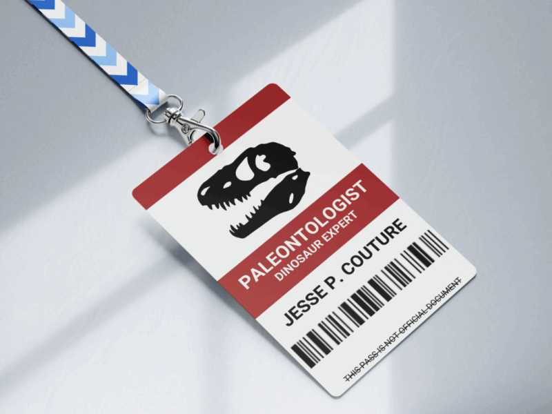 dinosaur expert ID Badge, Custom ID Badge, Custom ID Card, Id Card Template, Employee Badge, Canva Template, dinosaur expert Digital Custom ID Office Badge Editable in cavas