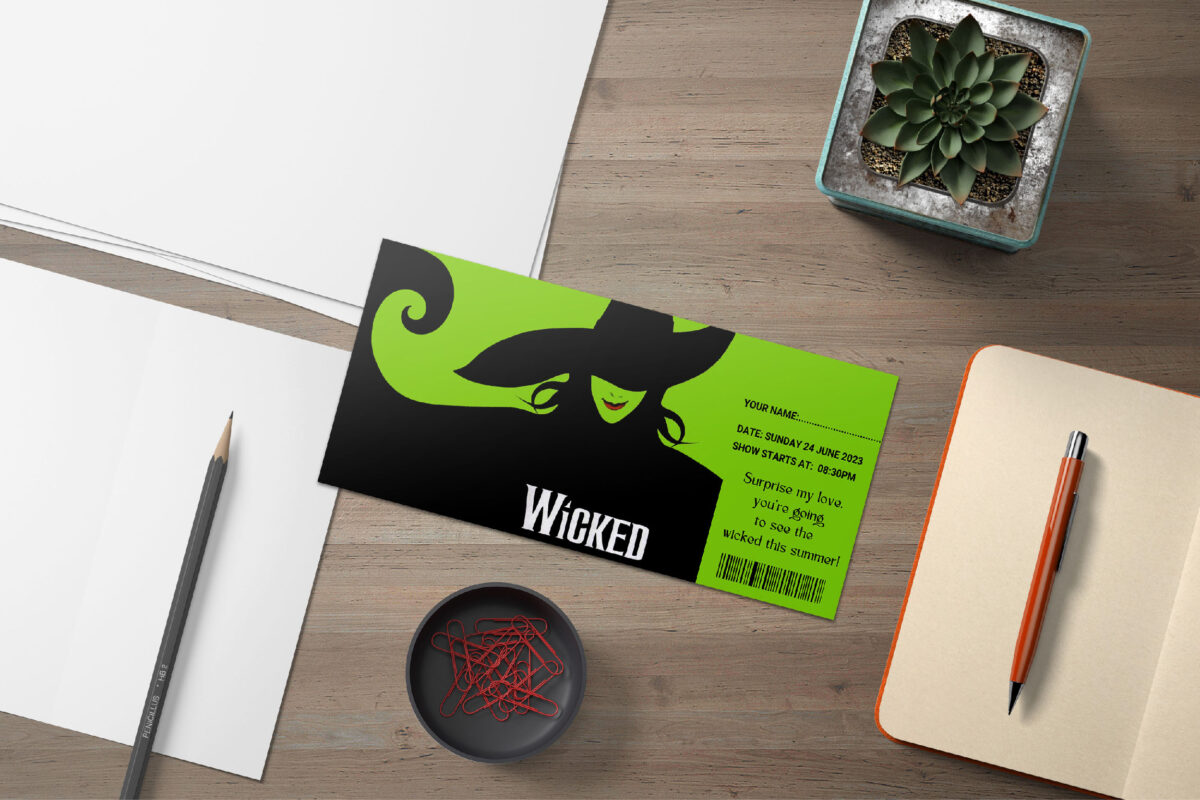 Editable Wicked Surprise Ticket Template – Canva + PDF/JPEG – Concert, Travel, Party, Reunion, Birthday, Christmas, Vacation – Instant Download & Fully Customizable – Memorable Digital Ticket Surprise Gift for Him / Her - Image 4