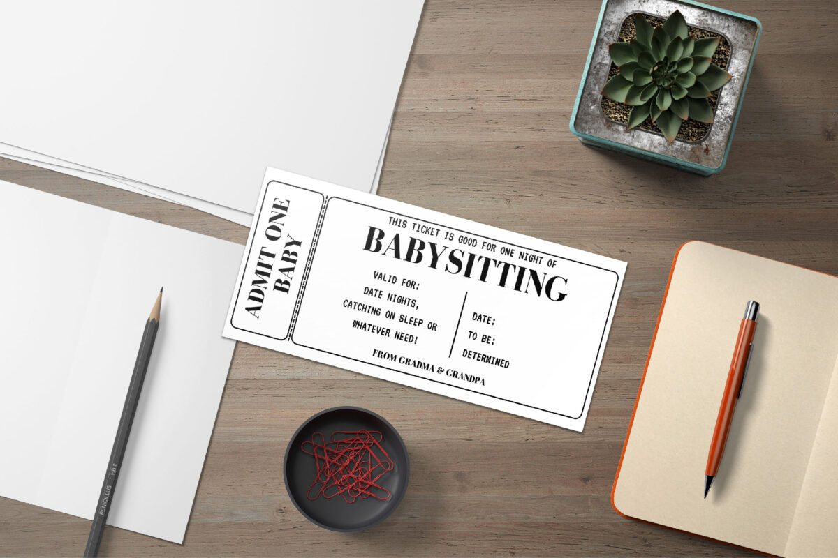 Editable baby sitting Ticket Template – Canva + PDF/JPEG – Concert, Travel, Party, Reunion, Birthday, Christmas, Vacation – Instant Download & Fully Customizable – Memorable Digital Ticket Surprise Gift for Him / Her - Image 3