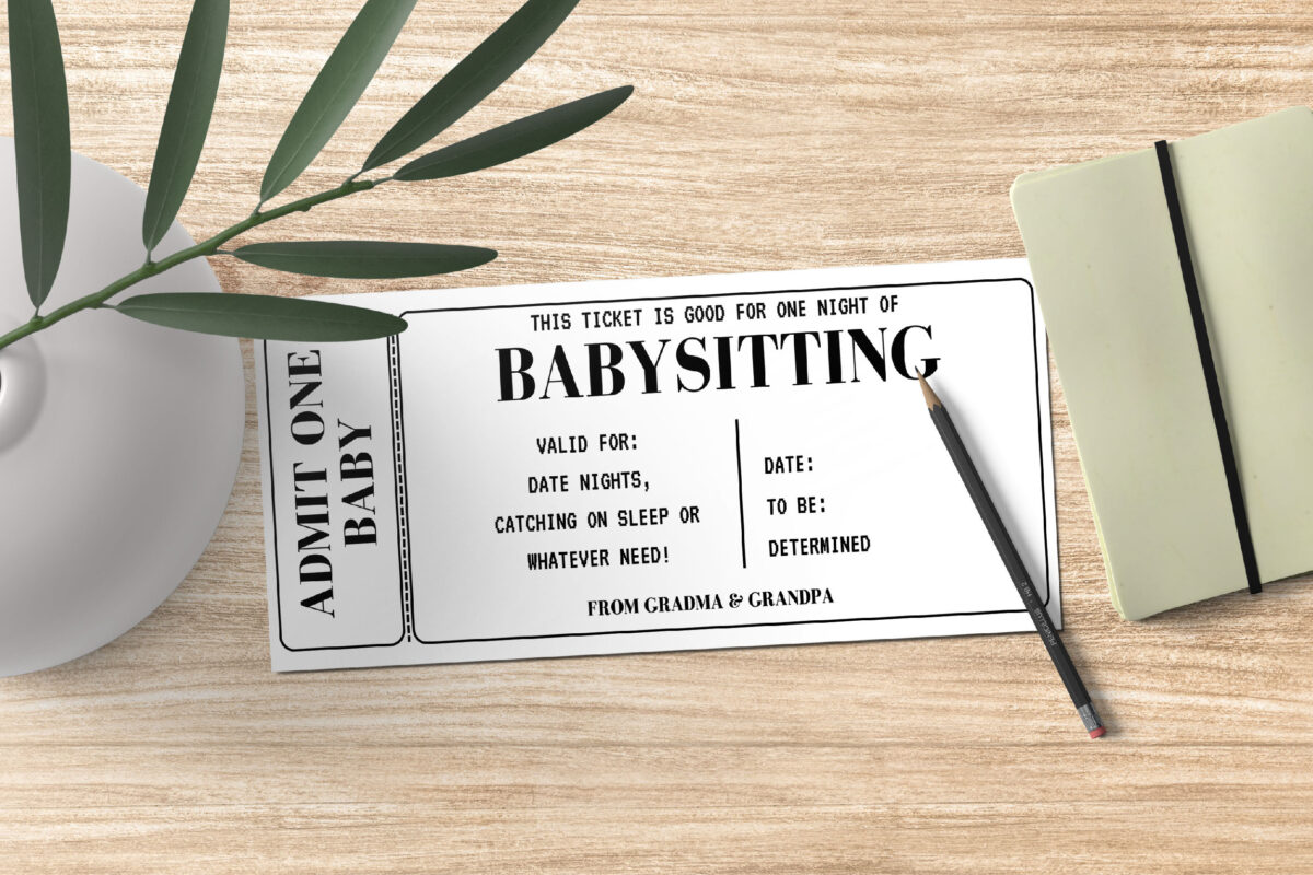 Editable baby sitting Ticket Template – Canva + PDF/JPEG – Concert, Travel, Party, Reunion, Birthday, Christmas, Vacation – Instant Download & Fully Customizable – Memorable Digital Ticket Surprise Gift for Him / Her - Image 2