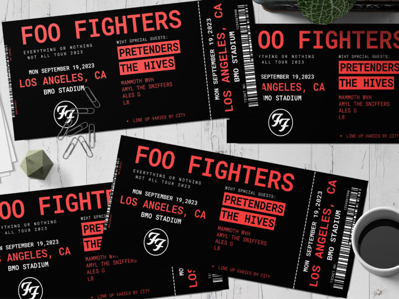 Editable foo fighters ticket Surprise Ticket Template – Canva + PDF/JPEG – Concert, Travel, Party, Reunion, Birthday, Christmas, Vacation – Instant Download & Fully Customizable – Memorable Digital Ticket Surprise Gift for Him / Her