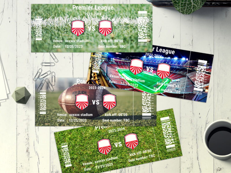 Editable team vs team  football Surprise Ticket Template – Canva + PDF/JPEG – Concert, Travel, Party, Reunion, Birthday, Christmas, Vacation – Instant Download & Fully Customizable – Memorable Digital Ticket Surprise Gift for Him / Her