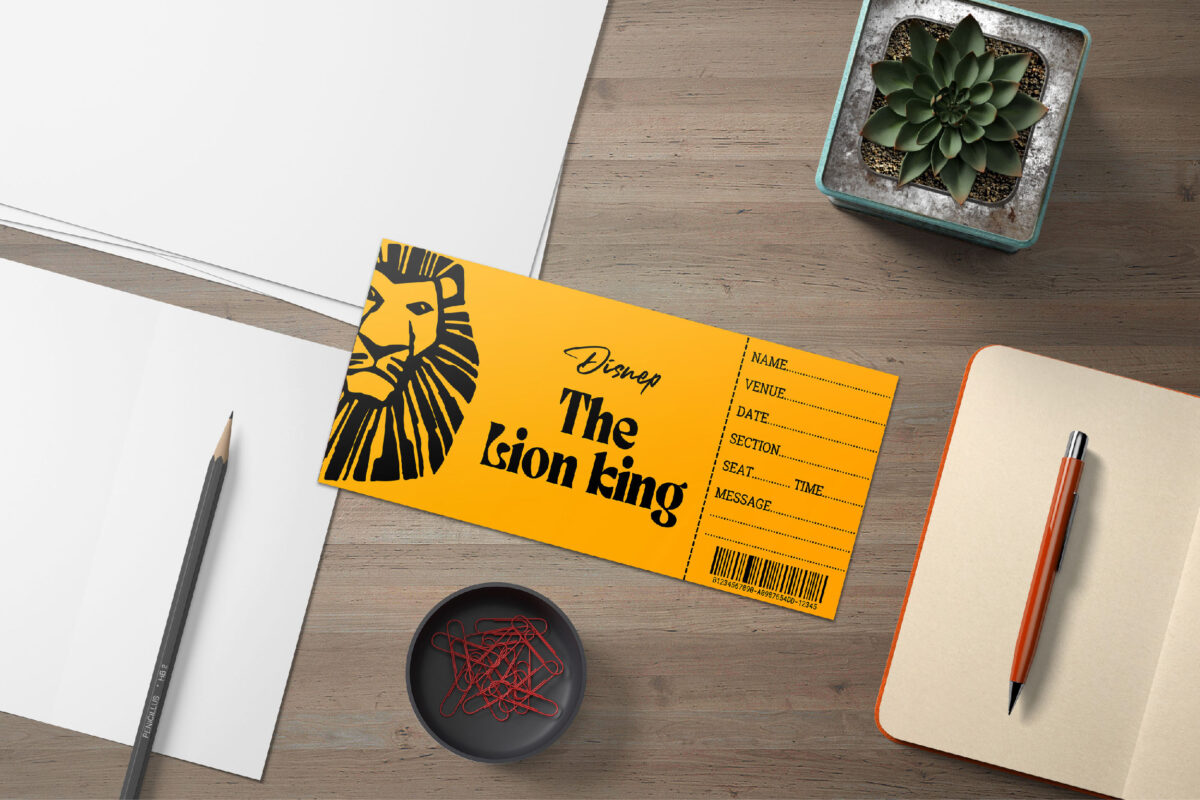Editable The Lion king Surprise Ticket Template – Canva + PDF/JPEG – Concert, Travel, Party, Reunion, Birthday, Christmas, Vacation – Instant Download & Fully Customizable – Memorable Digital Ticket Surprise Gift for Him / Her - Image 4