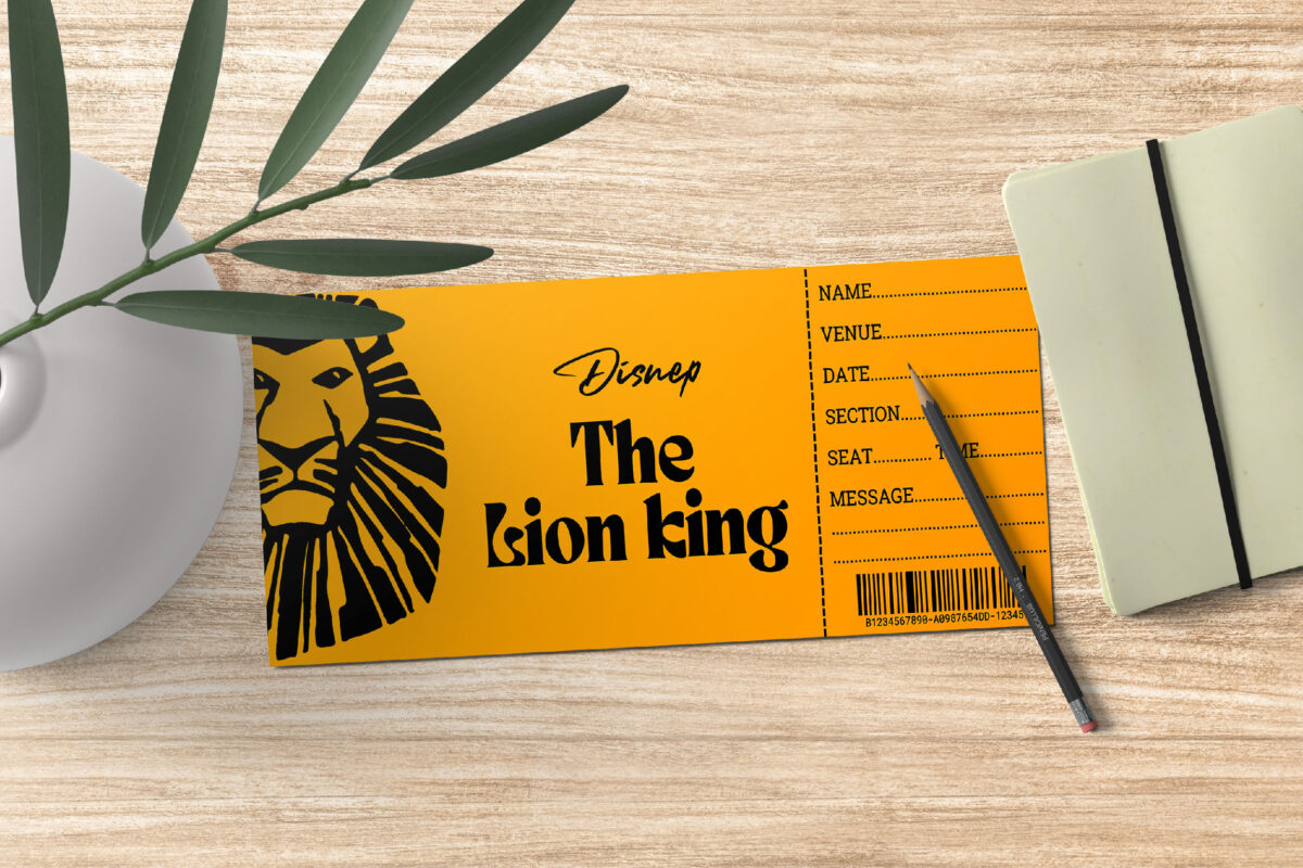 Editable The Lion king Surprise Ticket Template – Canva + PDF/JPEG – Concert, Travel, Party, Reunion, Birthday, Christmas, Vacation – Instant Download & Fully Customizable – Memorable Digital Ticket Surprise Gift for Him / Her - Image 3