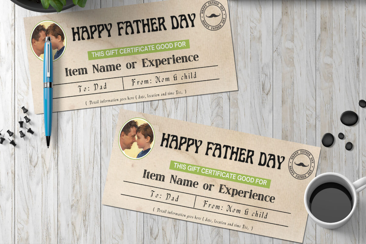 Editable Father's Day Gift Voucher Template – Printable Experience Coupon for Dad, Custom Reusable Certificate, Instant Download Present Idea - Image 3