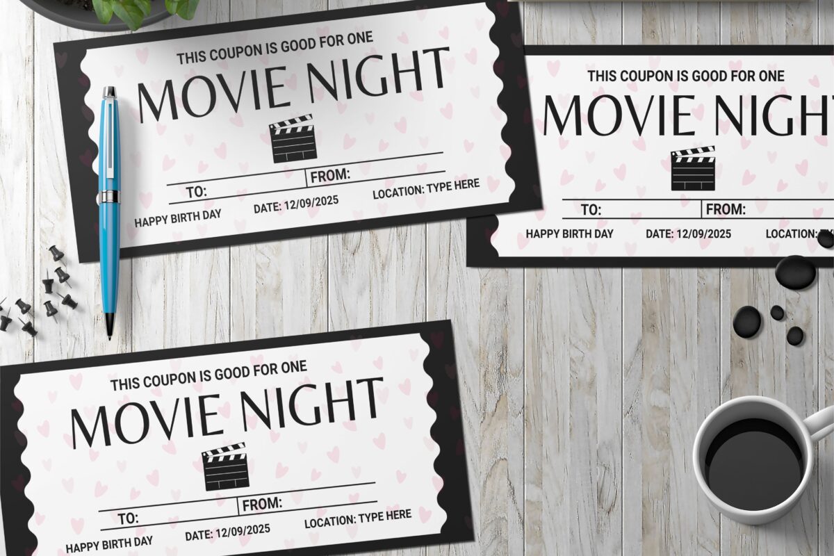 Editable Movie Night Surprise Ticket Template – Canva + PDF/JPEG – Concert, Travel, Party, Reunion, Birthday, Christmas, Vacation – Instant Download & Fully Customizable – Memorable Digital Ticket Surprise Gift for Him / Her - Image 3