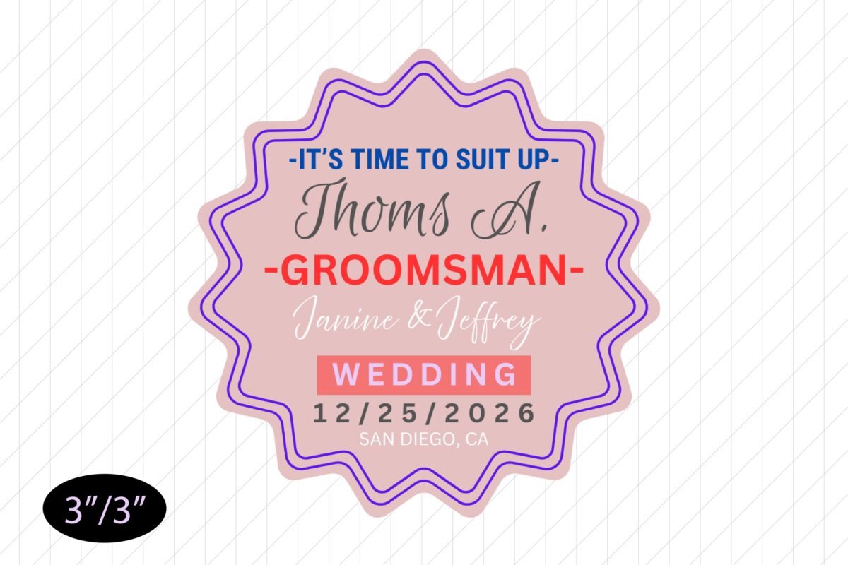 Editable Groomsmen Gift, Groomsman Proposal Gift Box label, custom whiskey label, best man gift, Man of Honor gift, Usher gift, custom liquor label in Canva File - Image 6